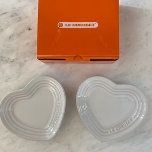 Le Creuset Heart Shaped Saucers in White